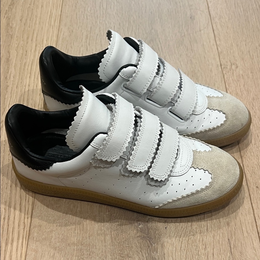 Isabel Marant White and Black Sneakers